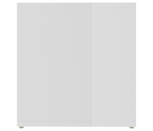 Mueble para TV madera contrachapada blanco brillo 72x35x36,5 cm