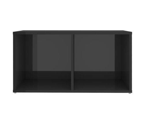 Mueble para TV madera contrachapada gris brillo 72x35x36,5 cm