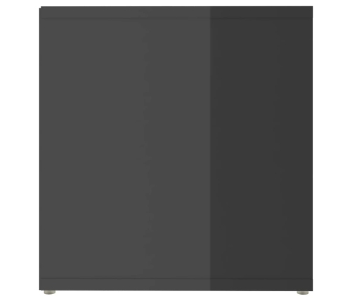 Mueble para TV madera contrachapada gris brillo 72x35x36,5 cm