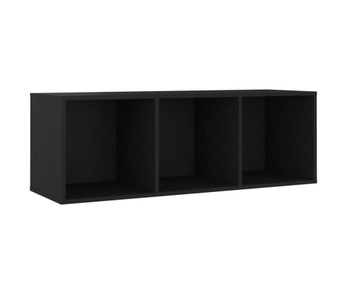 vidaXL Mueble para TV madera contrachapada negro 107x35x37 cm