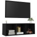 Mueble para TV madera contrachapada negro 107x35x37 cm