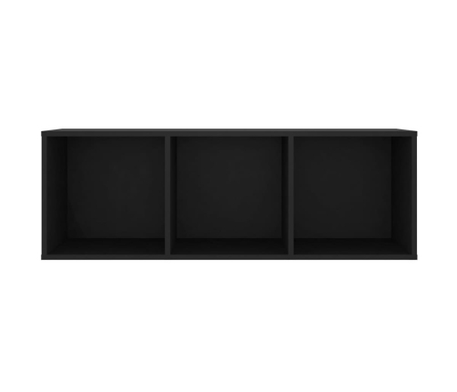 Mueble para TV madera contrachapada negro 107x35x37 cm