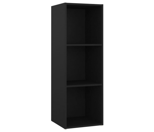 Mueble para TV madera contrachapada negro 107x35x37 cm