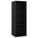 Mueble para TV madera contrachapada negro 107x35x37 cm