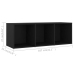 Mueble para TV madera contrachapada negro 107x35x37 cm