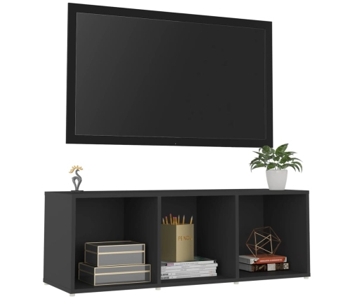 Mueble para TV madera contrachapada gris 107x35x37 cm