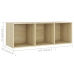 Mueble para TV madera contrachapada roble Sonoma 107x35x37 cm