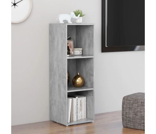 Mueble de TV madera contrachapada gris hormigón 107x35x37 cm