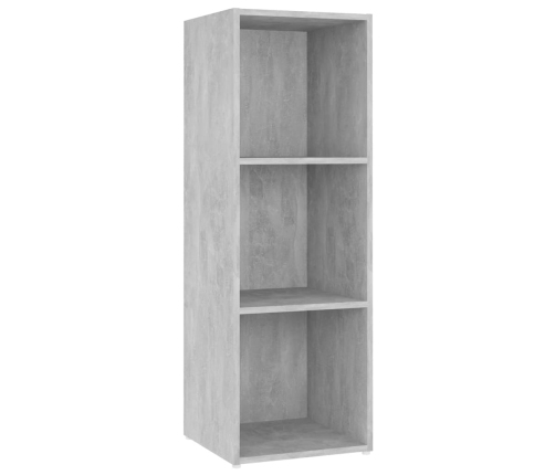 Mueble de TV madera contrachapada gris hormigón 107x35x37 cm