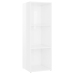 vidaXL Mueble de TV madera contrachapada blanco brillante 107x35x37 cm