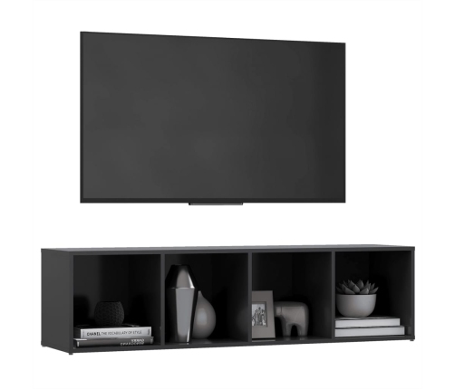 Mueble para TV madera contrachapada gris 142,5x35x36,5 cm