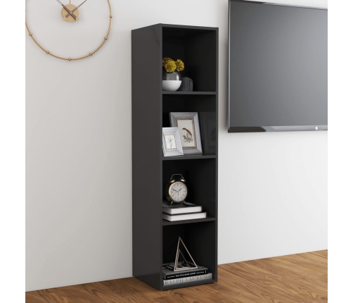 Mueble para TV madera contrachapada gris 142,5x35x36,5 cm