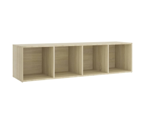 Mueble de TV madera contrachapada roble Sonoma 142,5x35x36,5 cm