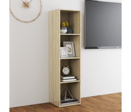 Mueble de TV madera contrachapada roble Sonoma 142,5x35x36,5 cm