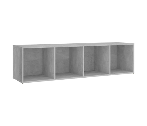 Mueble de TV madera contrachapada gris hormigón 142,5x35x36,5cm