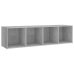 Mueble de TV madera contrachapada gris hormigón 142,5x35x36,5cm