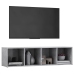 Mueble de TV madera contrachapada gris hormigón 142,5x35x36,5cm