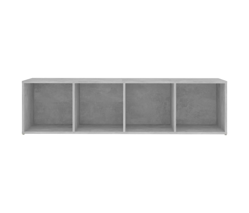 Mueble de TV madera contrachapada gris hormigón 142,5x35x36,5cm