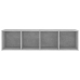 Mueble de TV madera contrachapada gris hormigón 142,5x35x36,5cm