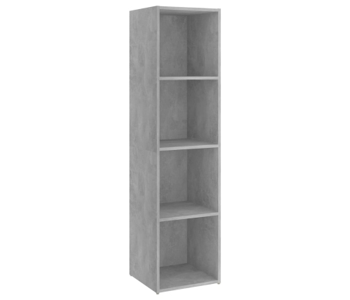 Mueble de TV madera contrachapada gris hormigón 142,5x35x36,5cm