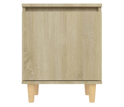 Mesitas de noche 2 uds con patas madera roble Sonoma 40x30x50cm