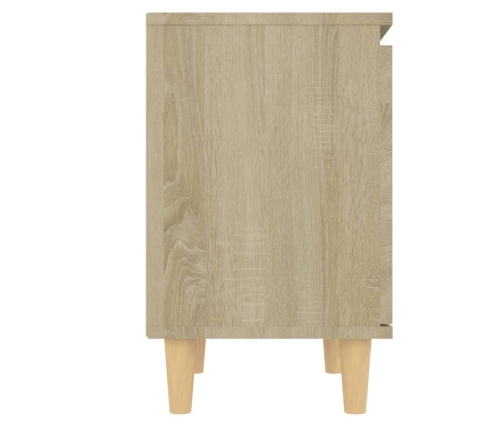 Mesitas de noche 2 uds con patas madera roble Sonoma 40x30x50cm