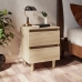 vidaXL Mesitas de noche 2 uds patas de madera roble Sonoma 40x35x50 cm