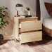 vidaXL Mesitas de noche 2 uds patas de madera roble Sonoma 40x35x50 cm