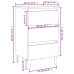 Mesitas noche 2 uds con patas de metal blanco 40x35x69 cm