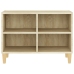 Mueble de TV patas de madera maciza roble Sonoma 69,5x30x50cm