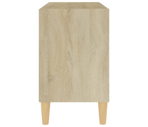 Mueble de TV patas de madera maciza roble Sonoma 69,5x30x50cm