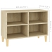 Mueble de TV patas de madera maciza roble Sonoma 69,5x30x50cm