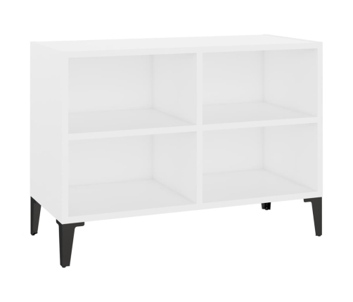 Mueble de TV con patas de metal blanco 69,5x30x50 cm