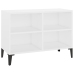 Mueble de TV con patas de metal blanco 69,5x30x50 cm