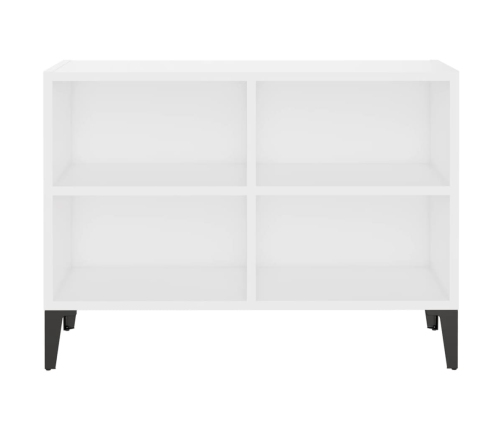 Mueble de TV con patas de metal blanco 69,5x30x50 cm