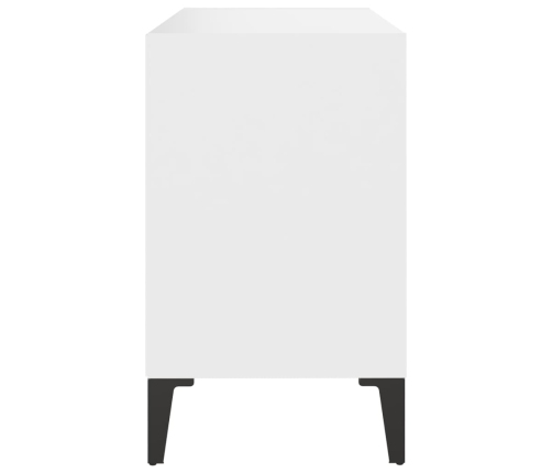 Mueble de TV con patas de metal blanco 69,5x30x50 cm