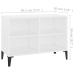 Mueble de TV con patas de metal blanco 69,5x30x50 cm