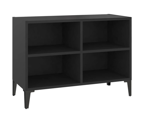 Mueble de TV con patas de metal negro 69,5x30x50 cm