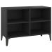 Mueble de TV con patas de metal negro 69,5x30x50 cm