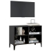 Mueble de TV con patas de metal negro 69,5x30x50 cm