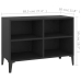 Mueble de TV con patas de metal negro 69,5x30x50 cm