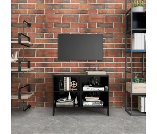 Mueble de TV con patas de metal negro 69,5x30x50 cm