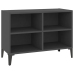 Mueble de TV con patas de metal gris 69,5x30x50 cm