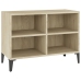 Mueble de TV con patas metal color roble Sonoma 69,5x30x50 cm