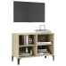 vidaXL Mueble de TV con patas metal color roble Sonoma 69,5x30x50 cm