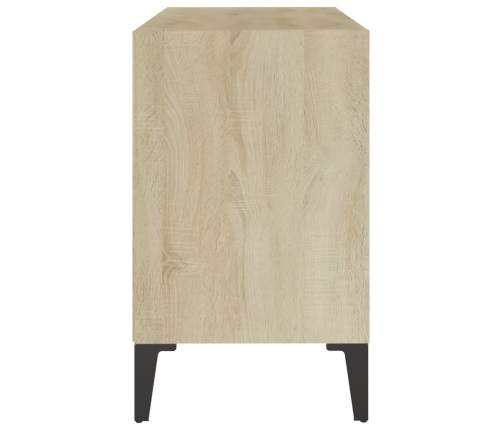 Mueble de TV con patas metal color roble Sonoma 69,5x30x50 cm