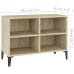 Mueble de TV con patas metal color roble Sonoma 69,5x30x50 cm