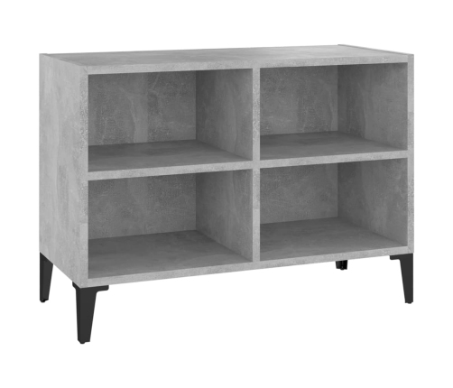 Mueble de TV con patas metal gris hormigón 69,5x30x50 cm