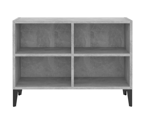 Mueble de TV con patas metal gris hormigón 69,5x30x50 cm