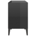 Mueble de TV con patas de metal negro brillante 69,5x30x50 cm